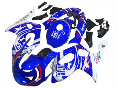1996-2007 Yamaha YZF600R Thundercat Motorcycle Fairings - Blue White Silver Red Fiat Motul Canada