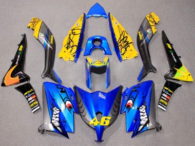 2012-2014 Yamaha TMAX530 Motorcycle Fairings - Blue Yellow Black Shark 46 Canada