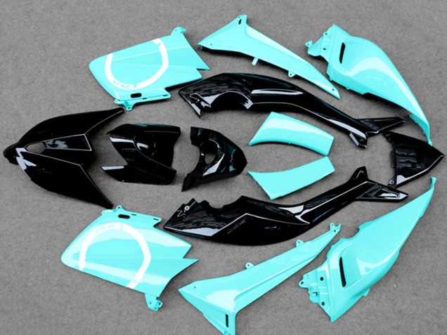 2012-2014 Yamaha TMAX530 Motorcycle Fairings - Light Blue Glossy Black Canada