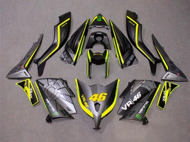 2012-2014 Yamaha TMAX530 Motorcycle Fairings - Matte Grey Yellow Monster 46 Canada