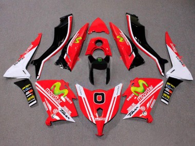 2012-2014 Yamaha TMAX530 Motorcycle Fairings - Red White ENEOS MoviStar Yamalube Canada
