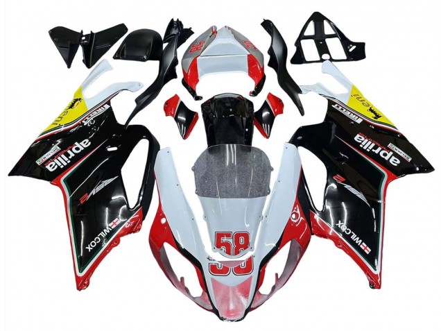 2003-2006 Aprilia RSV1000 Motorcycle Fairings - White Red Black Yellow 58 Canada