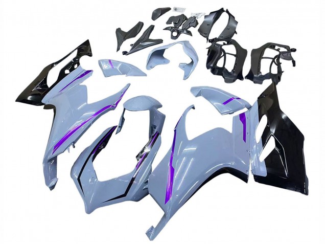2020-2024 Ducati Panigale V2 Motorcycle Fairings - Glossy Grey Purple Glossy Black Canada
