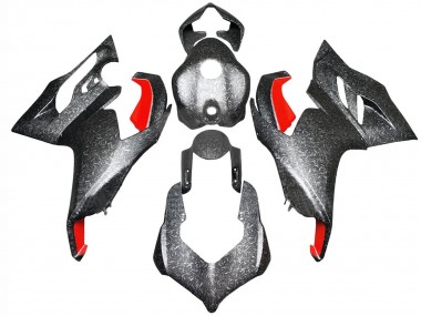 2020-2024 Ducati Panigale V2 Motorcycle Fairings - Black Forged Carbon Fiber Style Red Canada