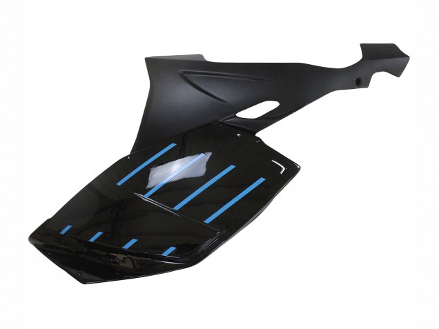 2005-2010 BMW K1200S Motorcycle Fairings - Glossy Black Matte Black Blue Lines Canada