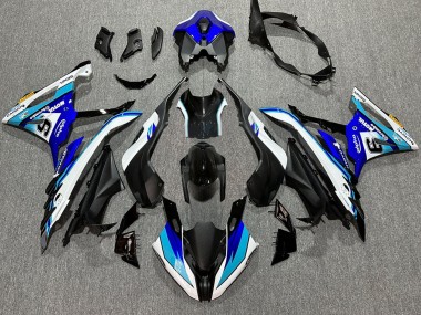 2023-2024 BMW S1000RR Motorcycle Fairings - White Blue Matte Black Motul Canada
