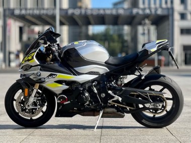 2023-2024 BMW S1000RR Motorcycle Fairings - Silver Yellow Carbon Fiber Canada