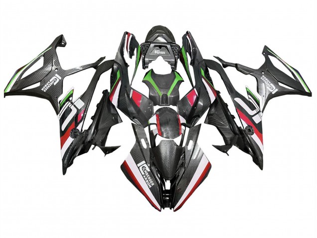 2019-2022 BMW S1000RR Motorcycle Fairings - Black Red Green Carbon Fiber Canada