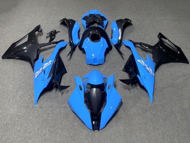 2019-2022 BMW S1000RR Motorcycle Fairings - Blue Black Carbon Fiber Canada
