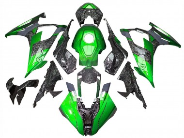 2019-2022 BMW S1000RR Motorcycle Fairings - Green Forged Carbon Fiber Canada