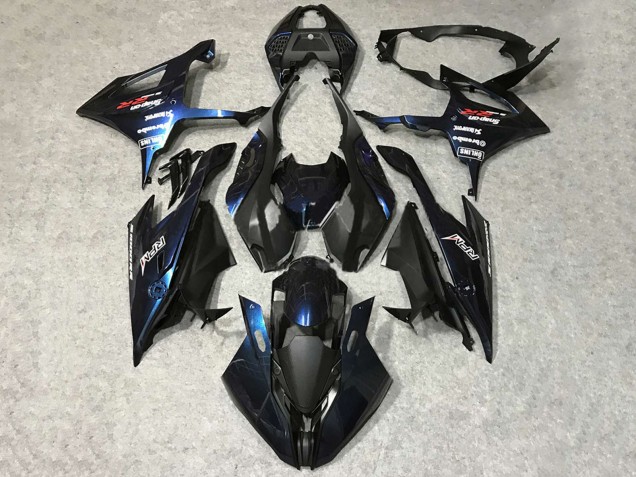 2019-2022 BMW S1000RR Motorcycle Fairings - Black Dark Blue Canada