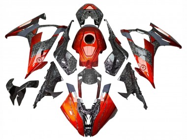 2019-2022 BMW S1000RR Motorcycle Fairings - Dark Orange Forged Carbon Fiber Canada