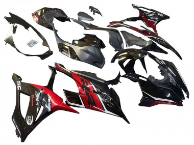 2019-2022 BMW S1000RR Motorcycle Fairings - Black Dark Red Canada