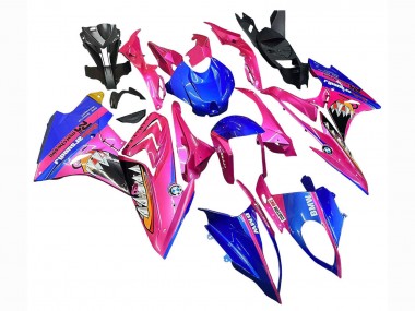 2017-2018 BMW S1000RR Motorcycle Fairings - Pink Blue Yellow Shark Canada