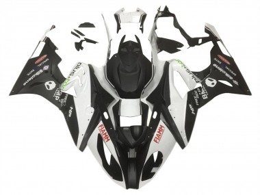 2015-2016 BMW S1000RR Motorcycle Fairings - White Matte Black HP Fiamm Canada