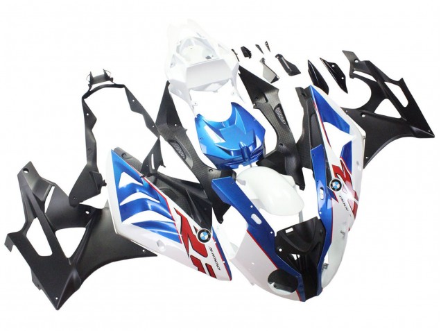 2009-2014 BMW S1000RR Motorcycle Fairings - White Blue Matte Black Canada