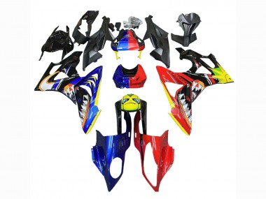 2009-2014 BMW S1000RR Motorcycle Fairings - Red Blue Yellow Shark Canada