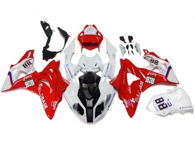 2009-2014 BMW S1000RR Motorcycle Fairings - White Red Canada