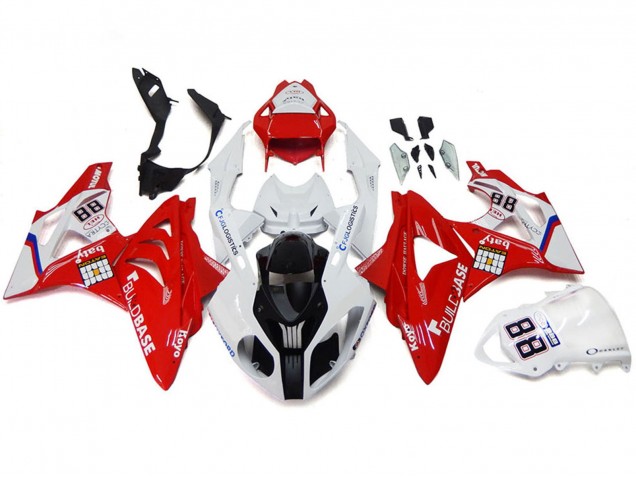 2009-2014 BMW S1000RR Motorcycle Fairings - White Red Canada