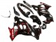 2004-2006 Suzuki GSX600F/GSX750F Motorcycle Fairings - Glossy Black Red Flame Canada