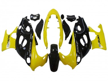 2004-2006 Suzuki GSX600F/GSX750F Motorcycle Fairings - Glossy Black Yellow Canada