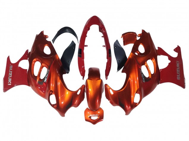 2004-2006 Suzuki GSX600F/GSX750F Motorcycle Fairings - Burnt Orange White Logo Canada