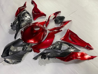 2023-2025 Kawasaki ZX6R Motorcycle Fairings - Red Carbon Fiber Canada