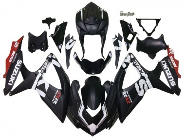 2008-2010 Suzuki GSXR 600 / GSXR 750 Motorcycle Fairings - Matte Black Red White Canada