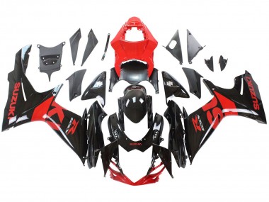 2011-2024 Suzuki GSXR 600 / GSXR 750 Motorcycle Fairing Kits - Red Glossy Black Canada