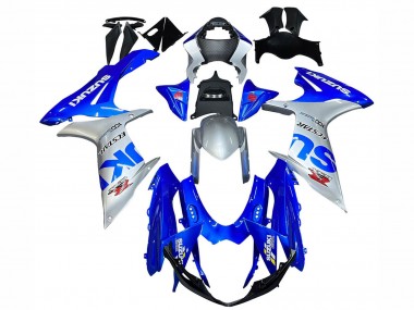 2011-2024 Suzuki GSXR 600 / GSXR 750 Motorcycle Fairings - Blue Silver Ecstar Canada