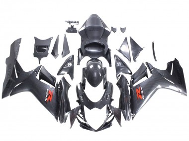 2011-2024 Suzuki GSXR 600 / GSXR 750 Motorcycle Fairings - Black Carbon Fiber Red Canada