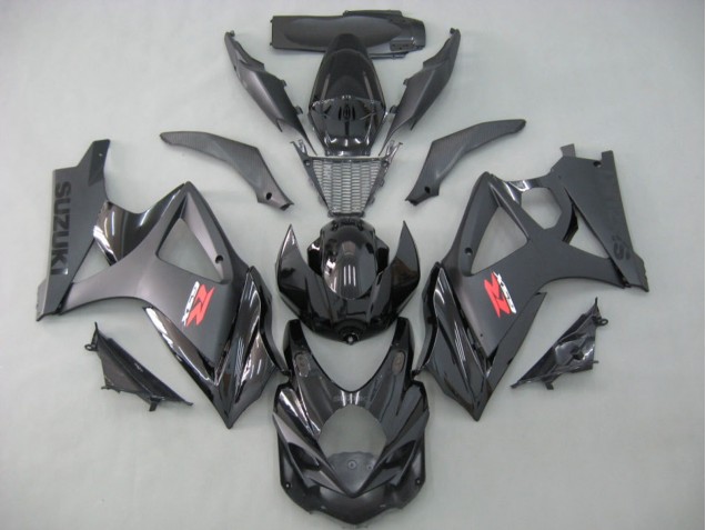 2007-2008 Suzuki GSXR 1000 Motorcycle Fairings - Matte Black Glossy Black Canada