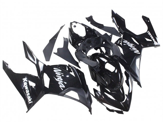 2018-2024 Kawasaki Ninja 400 Motorcycle Fairings - Glossy Black Matte Black White Decals Canada