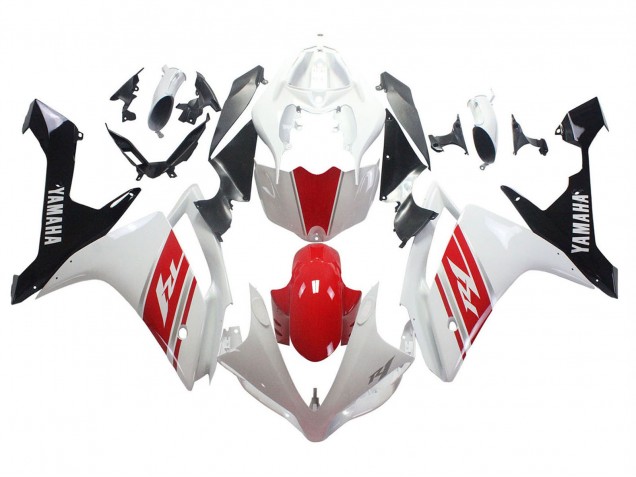 2007-2008 Yamaha YZF 1000 R1 Motorcycle Fairing - White Red Black Canada