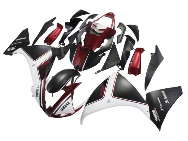2009-2011 Yamaha YZF 1000 R1 Motorcycle Fairings - Red White Matte Black Canada