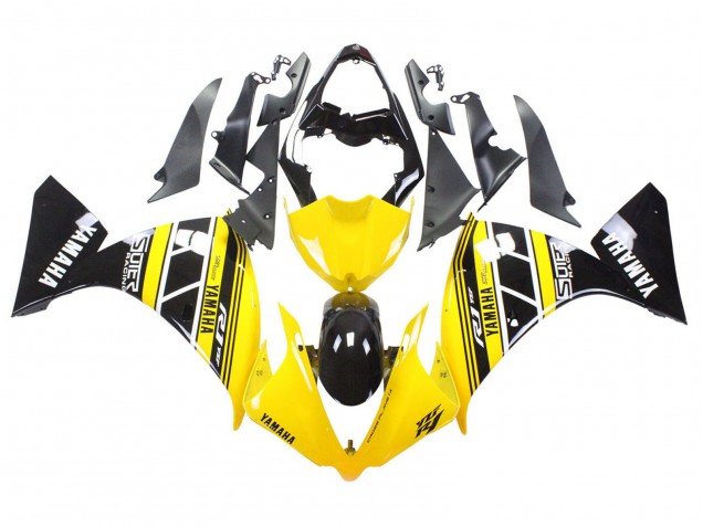 2012-2014 Yamaha YZF 1000 R1 Motorcycle Fairings - Yellow White Black Canada