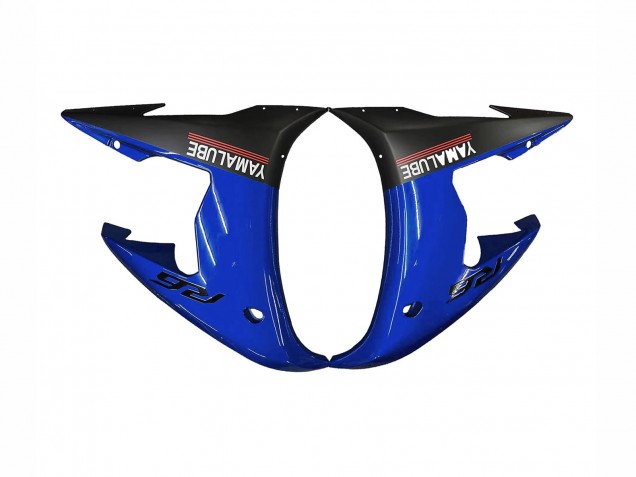2006-2009 Yamaha YZF R6S Motorcycle Fairings - Blue White Glossy Black Yamalube Canada