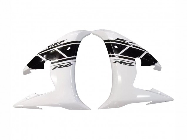 2003-2004 Yamaha YZF R6 Motorcycle Fairing - White Glossy Black Canada