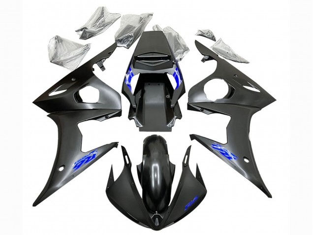 2006-2009 Yamaha YZF R6S Motorcycle Fairings - Matte Black Blue Canada