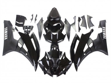 2006-2007 Yamaha YZF 600 R6 Motorcycle Fairings - Glossy Black Matte Black Canada