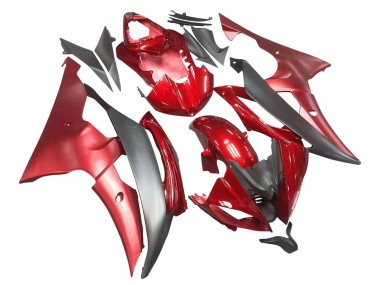 2008-2016 Yamaha YZF 600 R6 Motorcycle Fairings - Red Grey Canada