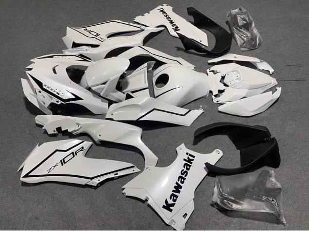 2021-2025 Kawasaki ZX10R Motorcycle Fairings - Pearl White Black Canada