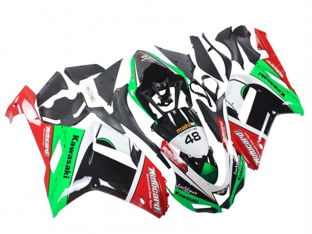2007-2008 Kawasaki ZX6R Motorcycle Fairings - Green Red Canada