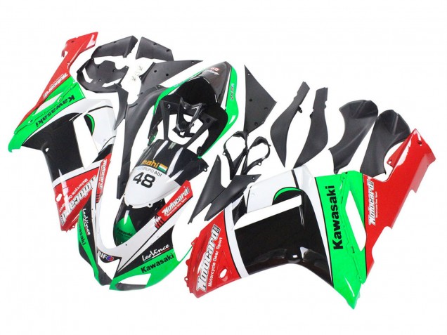 2007-2008 Kawasaki ZX6R Motorcycle Fairings - Green Red Canada