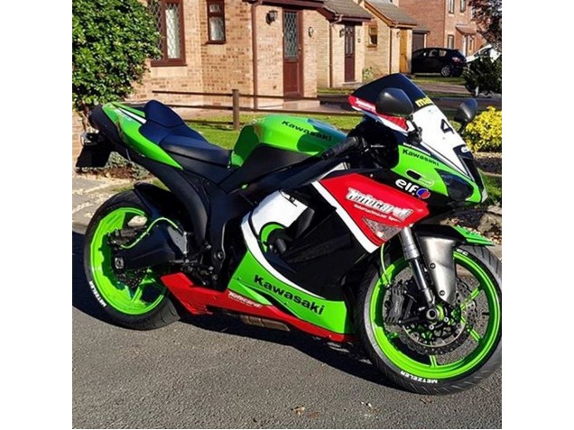 2007-2008 Kawasaki ZX6R Motorcycle Fairings - Green Red Canada