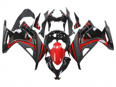2013-2024 Kawasaki EX300 Motorcycle Fairings - Red Black Canada