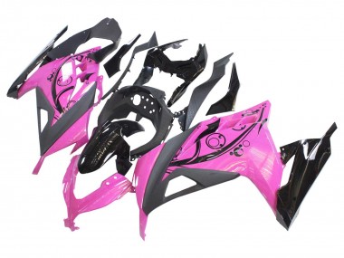 2013-2024 Kawasaki EX300 Motorcycle Fairings - Pink Black Canada