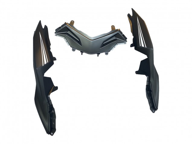 2013-2024 Kawasaki EX300 Motorcycle Fairings - Matte Black White Elf Snow Canada