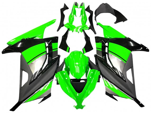 2013-2024 Kawasaki EX300 Motorcycle Fairings - Green Silver Black Canada