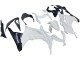 2013-2024 Kawasaki EX300 Motorcycle Fairings - White Black Canada